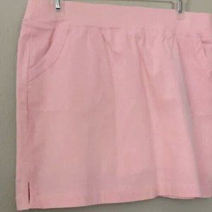 Crown & Ivy Skort Women’s Sz 16 Pink & White Pinstripe